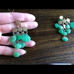 Jade Drop Earrings Costume Jewelry